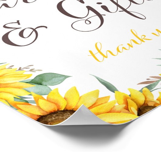 Sonnenblumen-Party-Zeichen Poster (Ecke)