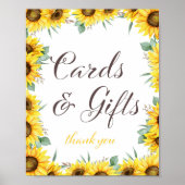 Sonnenblumen-Party-Zeichen Poster (Vorne)