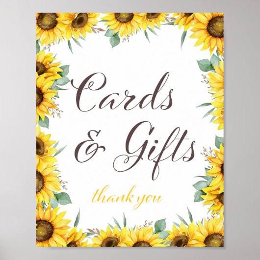 Sonnenblumen-Party-Zeichen Poster (Vorne)