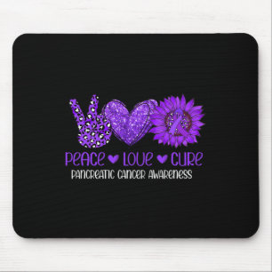 Sonnenblumen Peace Liebe Bauchspeicheldrüsenkrebs  Mousepad