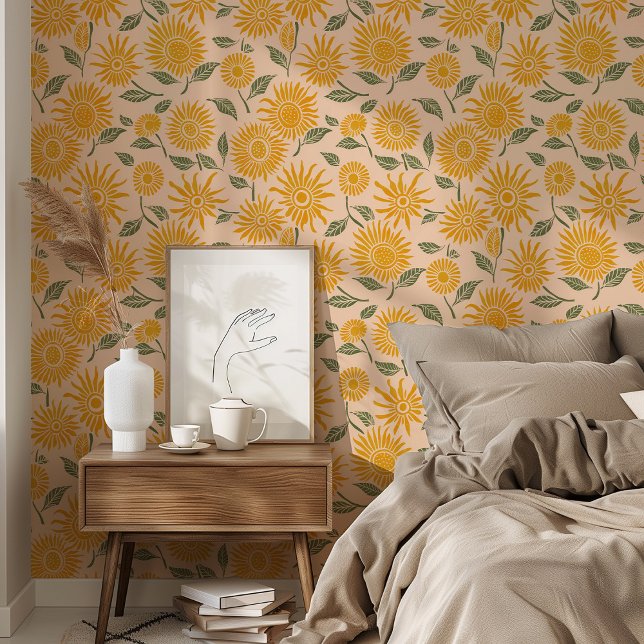 Sonnenblumen Peel & Stick Tapete (Von Creator hochgeladen)