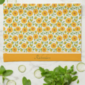Sonnenblumen personalisiert geschirrtuch (Gefaltet)