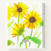 Sonnenblumen Personalisiert Individuelle Name Jour Notizblock (Rückseite)