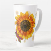 Sonnenblumen Personalisiert Milchtasse (Rechte Ecke)