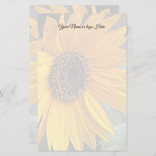 Sonnenblumen Personalisiert Stationery (Vorne/Hinten)