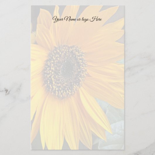Sonnenblumen Personalisiert Stationery (Vorderseite)