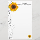 Sonnenblumen Personalisiert Stationery Briefpapier (Vorderseite)
