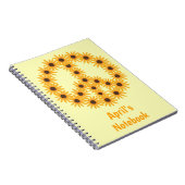 Sonnenblumen - Personalisierte Notebooks Notizblock (Rechte Seite)