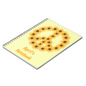Sonnenblumen - Personalisierte Notebooks Notizblock (Linke Seite)