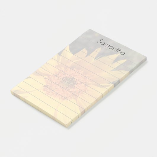 Sonnenblumen personalisierte Post-it®-Anmerkungen Post-it Klebezettel (angewinkelt)