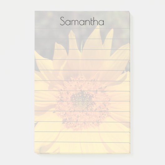 Sonnenblumen personalisierte Post-it®-Anmerkungen Post-it Klebezettel (Vorderseite)