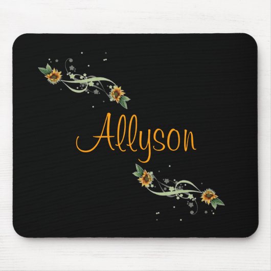 Sonnenblumen personalisiertes Mousepad (Vorne)