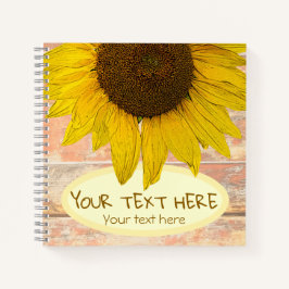 Sonnenblumen personalisiertes Scrapbook Notebook Notizblock