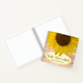 Sonnenblumen personalisiertes Scrapbook Notebook Notizblock (Innenseite)