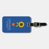 Sonnenblumen-Pflanze in Pot Personalize Gepäckanhänger (Vorderseite horizontal)