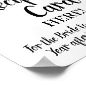 Sonnenblumen Place Rezept Card Brautparty Zeichen Poster (Ecke)