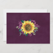 Sonnenblumen Plum Lila Lights Foto Save the Date (Rückseite)