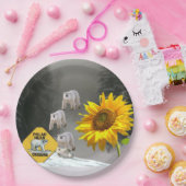 Sonnenblumen Polar Bären Blumenpapier Teller (Party)