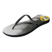 Sonnenblumen Polar Bären Blütenflöten Flops Badesandalen (Schrägansicht)