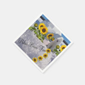 Sonnenblumen Polar Bear Paper Napkins Serviette (Ecke)