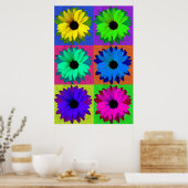 Sonnenblumen Pop Art Poster (Küche)