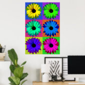 Sonnenblumen Pop Art Poster (Heimbüro)
