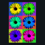 Sonnenblumen Pop Art Poster<br><div class="desc">Ein anderer Blick auf Sonnenblumen</div>