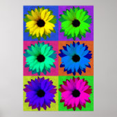 Sonnenblumen Pop Art Poster (Vorne)
