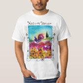 SONNENBLUMEN, POPPIEN, SCHWARZE ROOSTER NATURLOVER T-Shirt (Vorderseite)