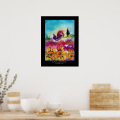 SONNENBLUMEN, POPPIEN UND SCHWARZE ROOSTER POSTER (Küche)