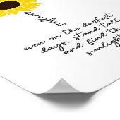 Sonnenblumen Positive Zitate Inspirationsmotivatio Poster (Ecke)