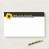 Sonnenblumen-Positivmeldung Post-it Klebezettel (Auf Schreibtisch)