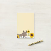 Sonnenblumen Post-it Klebezettel (Auf Schreibtisch)