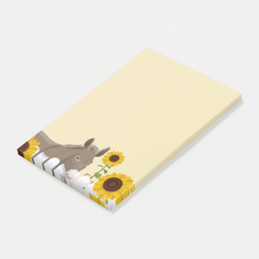 Sonnenblumen Post-it Klebezettel (angewinkelt)