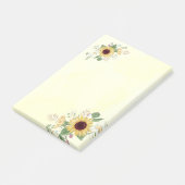 Sonnenblumen Post-it Klebezettel (angewinkelt)