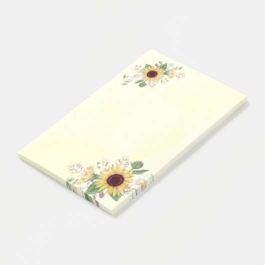 Sonnenblumen Post-it Klebezettel (angewinkelt)