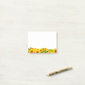 Sonnenblumen Post-it Klebezettel (Auf Schreibtisch)