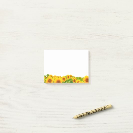 Sonnenblumen Post-it Klebezettel (Auf Schreibtisch)
