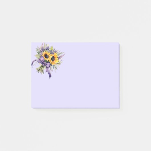 Sonnenblumen Post-it Klebezettel (Vorderseite)