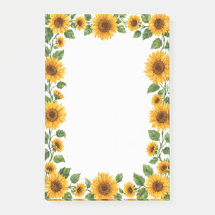 Sonnenblumen Post-it Klebezettel