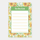 Sonnenblumen Post-it Klebezettel (Vorderseite)