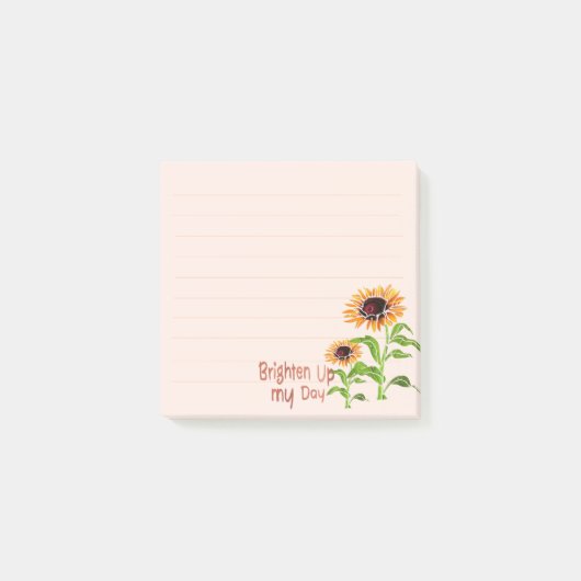 Sonnenblumen-Post_it-Notiz Post-it Klebezettel (Vorderseite)
