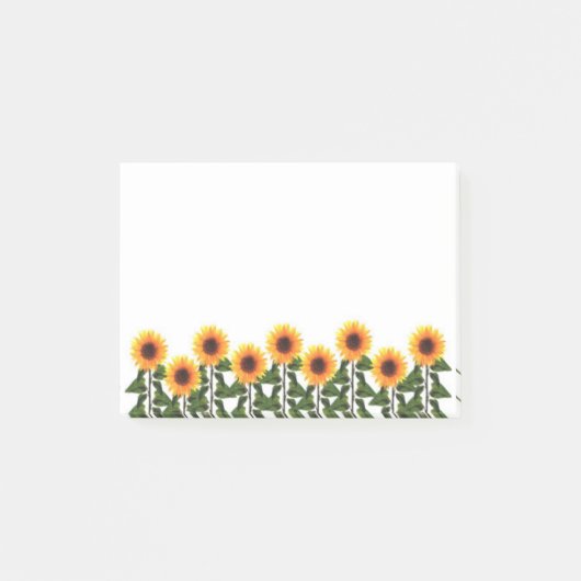 Sonnenblumen Posten-es-Anmerkungen Post-it Klebezettel (Vorderseite)