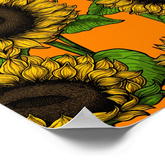 Sonnenblumen Poster (Ecke)