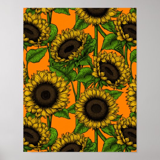 Sonnenblumen Poster (Vorne)