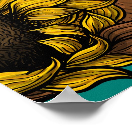 Sonnenblumen Poster (Ecke)