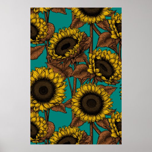 Sonnenblumen Poster (Vorne)