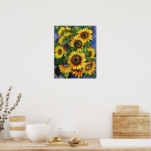 Sonnenblumen Poster (Küche)