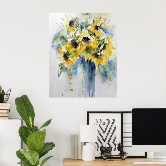 Sonnenblumen Poster (Heimbüro)