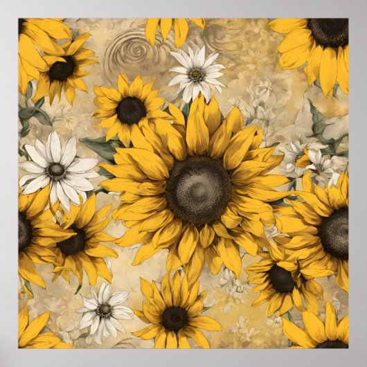 Sonnenblumen Poster (Vorne)